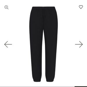 Skims Cotton Fleece Black Jogger